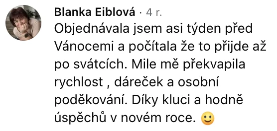 Recenze zákazníka na e-shop FITAMI